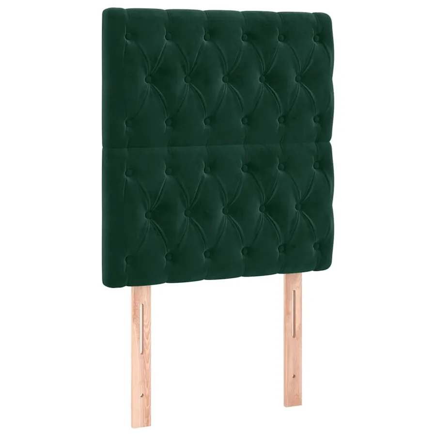 Tête de lit Vert foncé 80x7x118/128 cm Velours - 2
