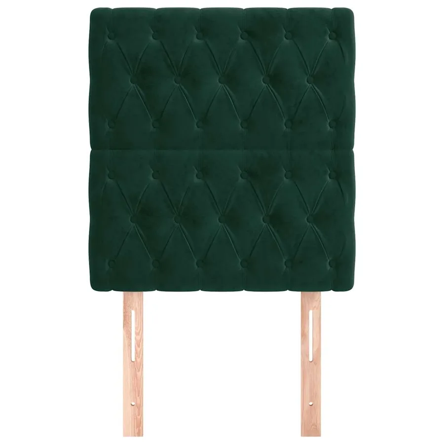 Tête de lit Vert foncé 80x7x118/128 cm Velours - 3