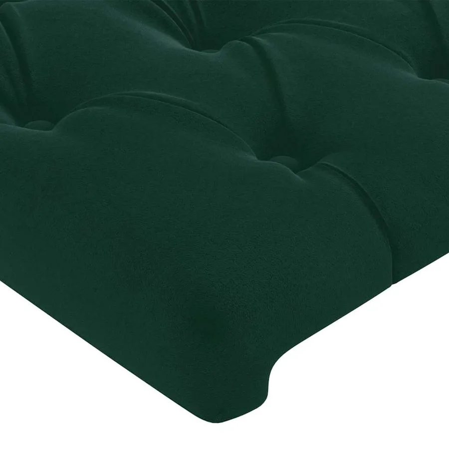 Tête de lit Vert foncé 80x7x118/128 cm Velours - 4