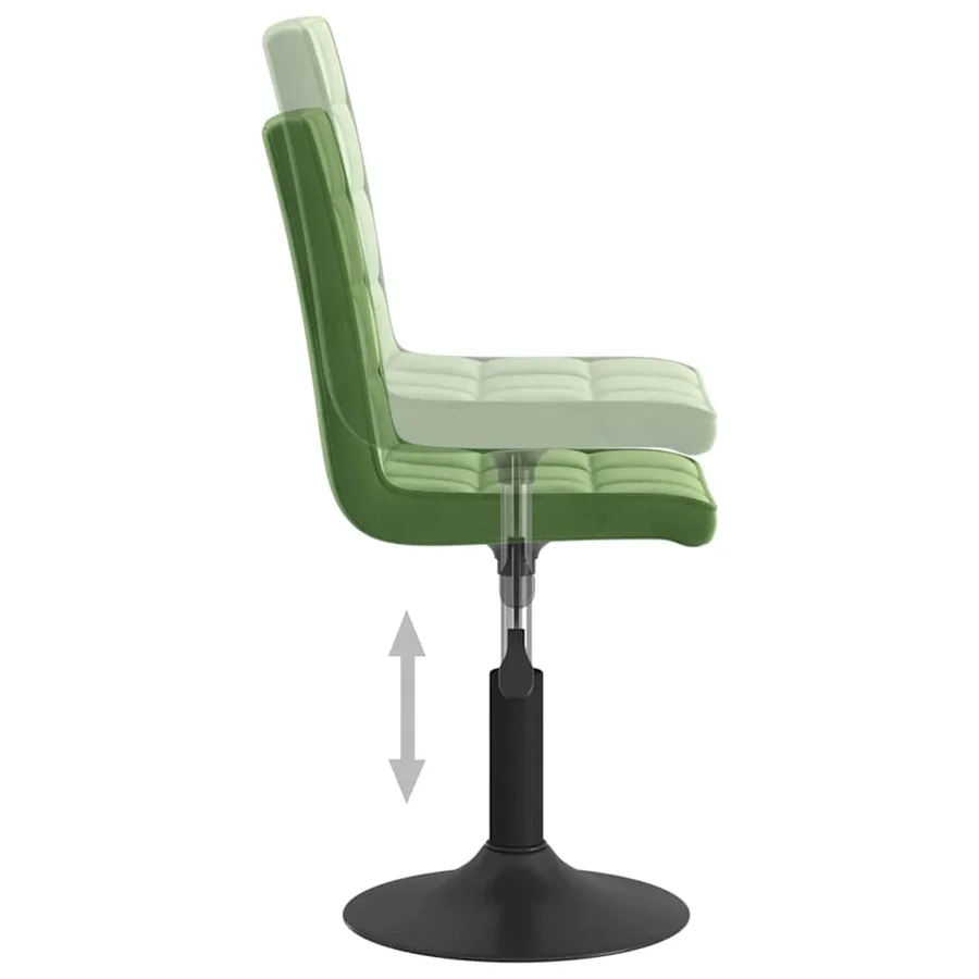 Chaises pivotantes à manger lot de 2 vert foncé velours - 7