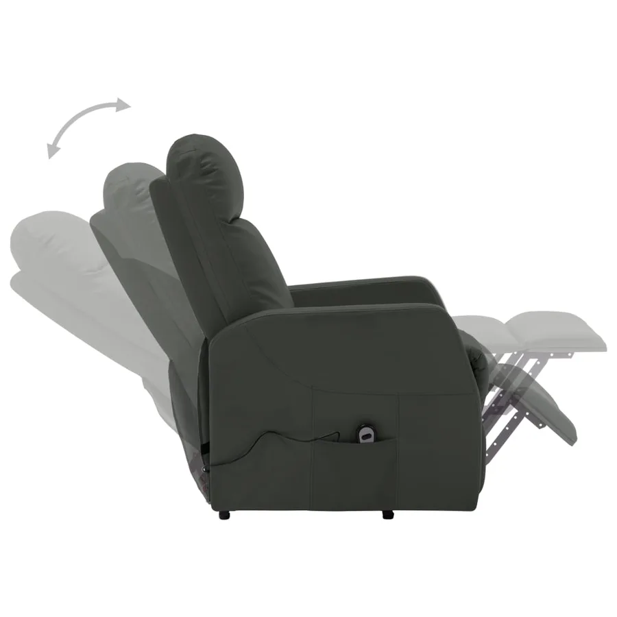 Fauteuil Anthracite Similicuir - 4