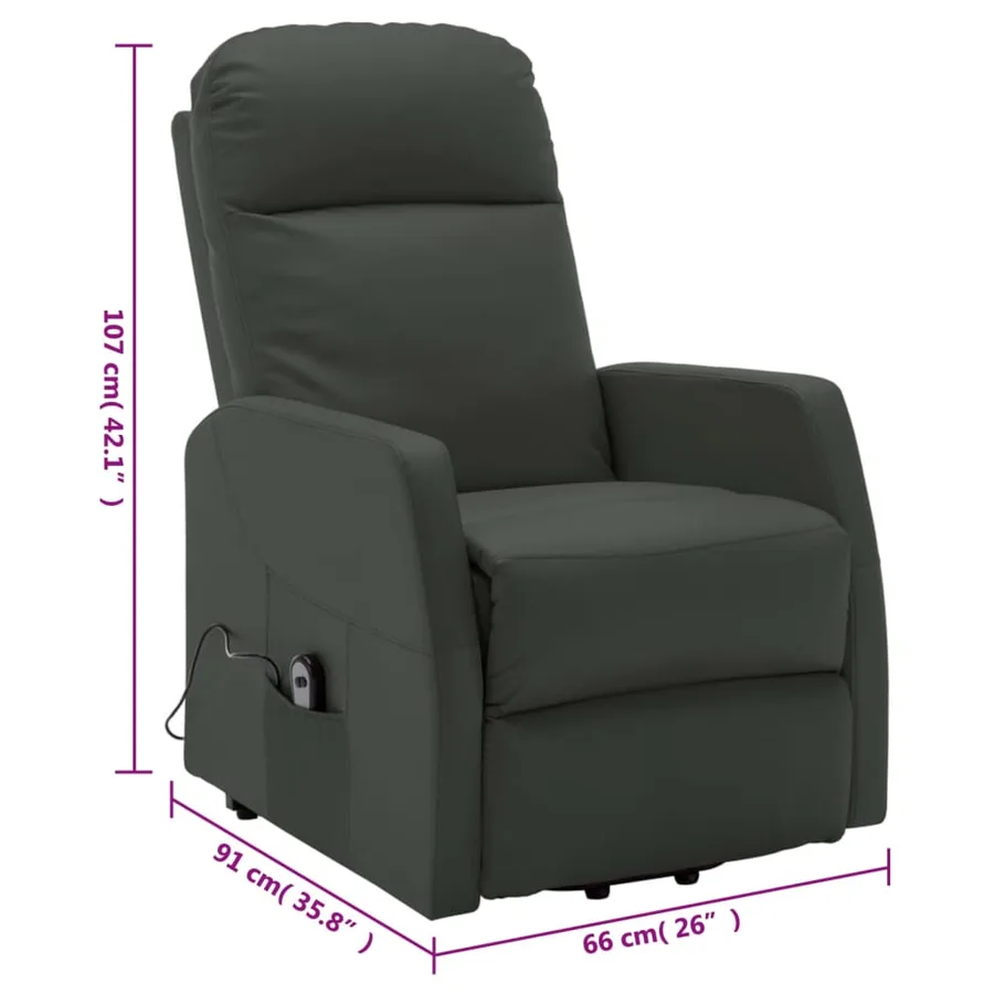 Fauteuil Anthracite Similicuir - 8