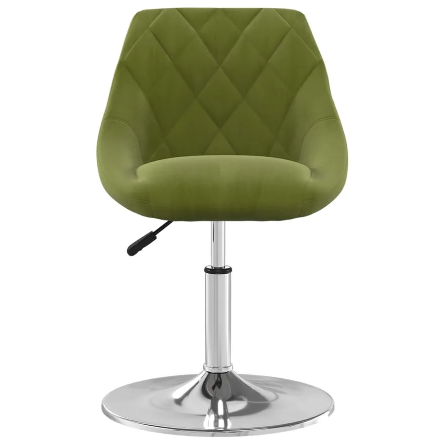Chaises pivotantes à manger lot de 6 vert clair velours - 3