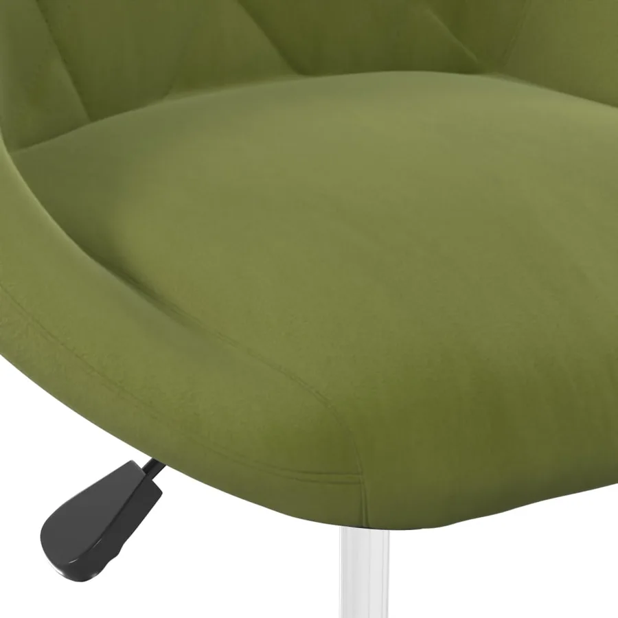 Chaises pivotantes à manger lot de 6 vert clair velours - 7