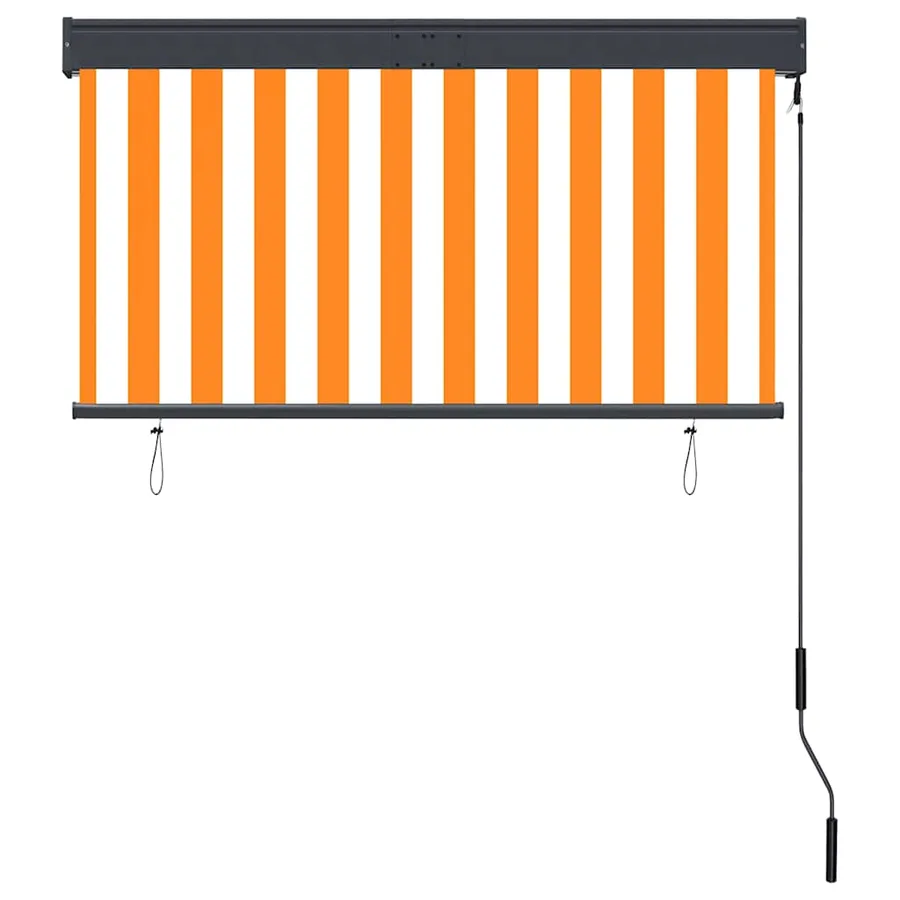Store roulant d'extérieur 120x250 cm Blanc et orange - 4