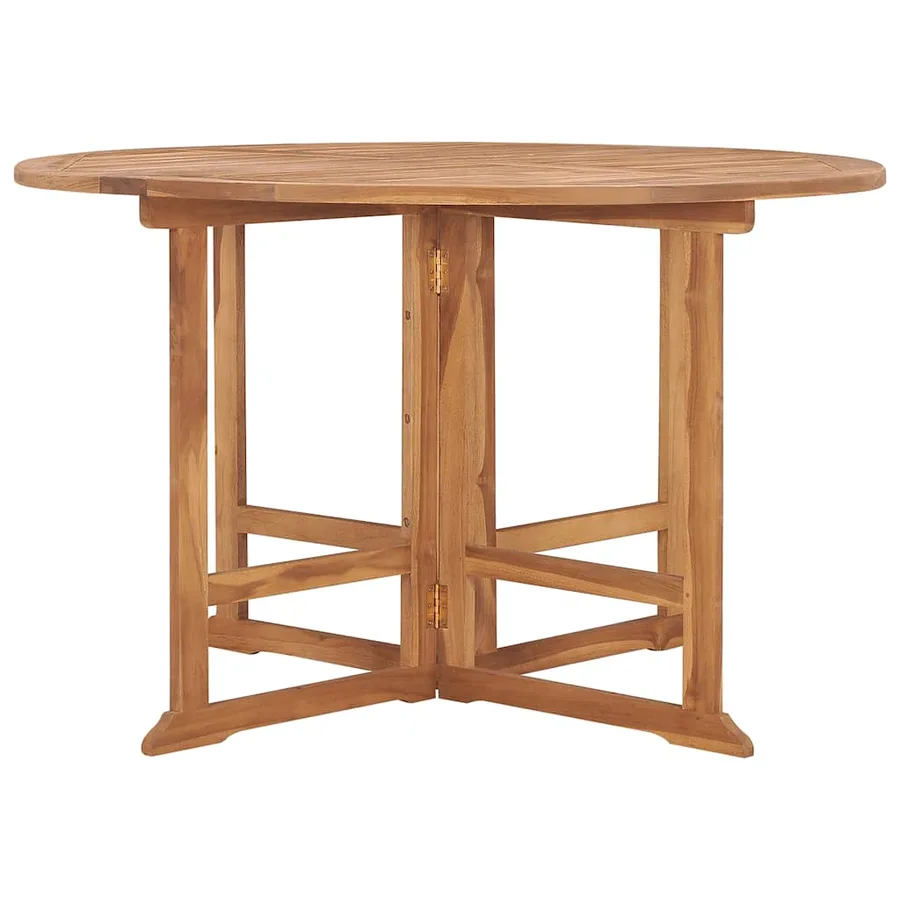 Ensemble à dîner d'extérieur pliable 5 pcs Bois solide de teck - 4
