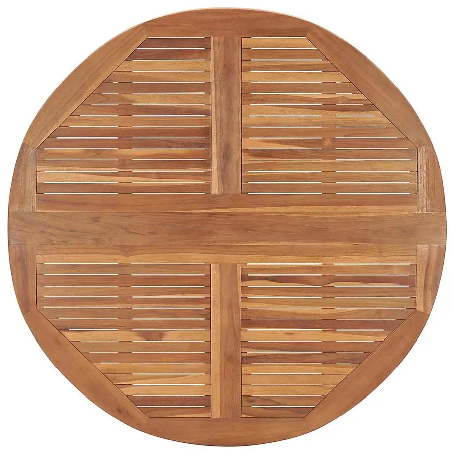 Ensemble à dîner d'extérieur pliable 5 pcs Bois solide de teck - 5