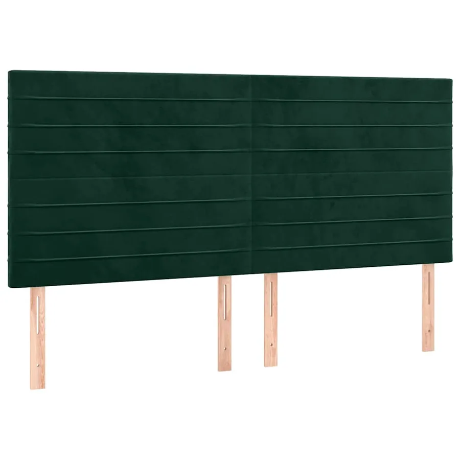 Tête de lit Vert foncé 180x5x118/128 cm Velours - 2
