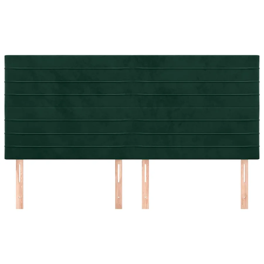 Tête de lit Vert foncé 180x5x118/128 cm Velours - 3