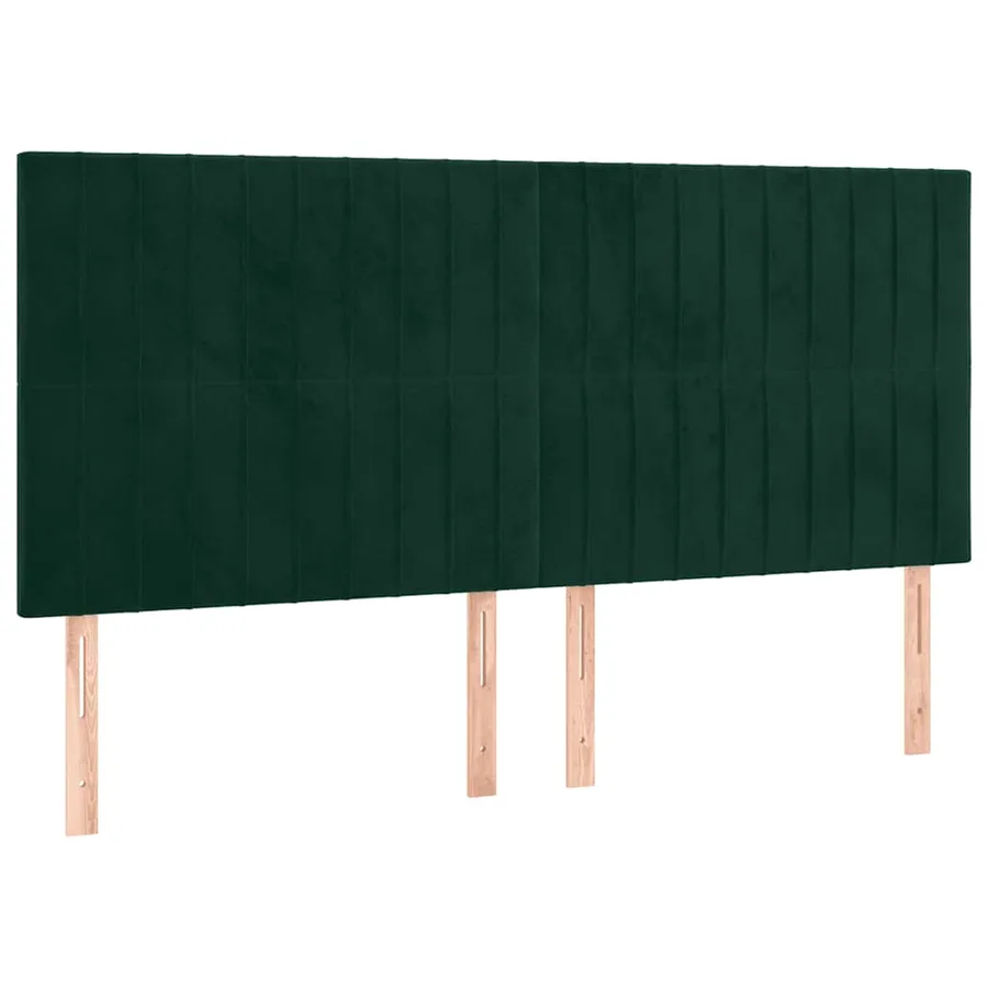 Tête de lit Vert foncé 180x5x118/128 cm Velours - 2
