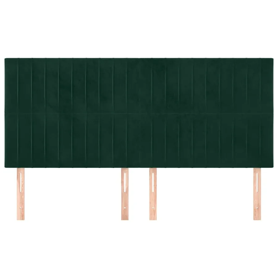 Tête de lit Vert foncé 180x5x118/128 cm Velours - 3