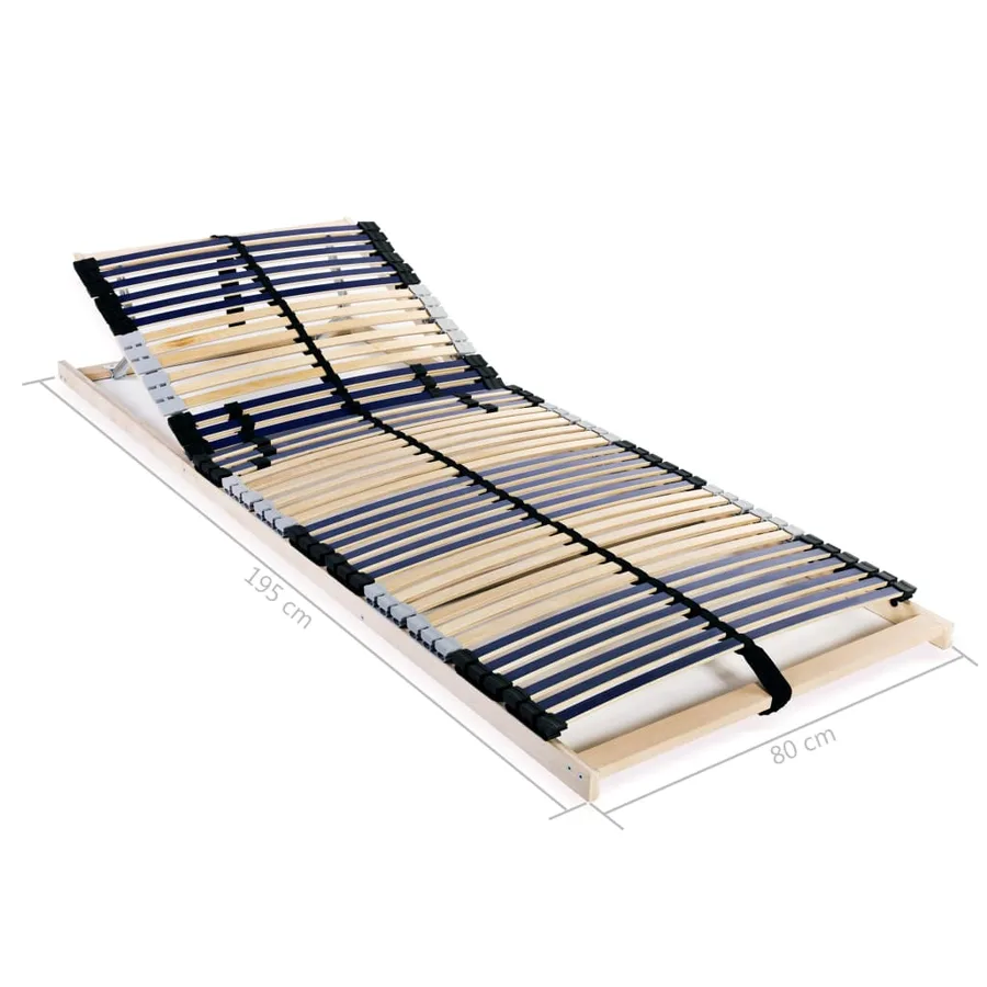 Sommier à lattes sans matelas avec 42 lattes 7 zones 80x200 cm - 8