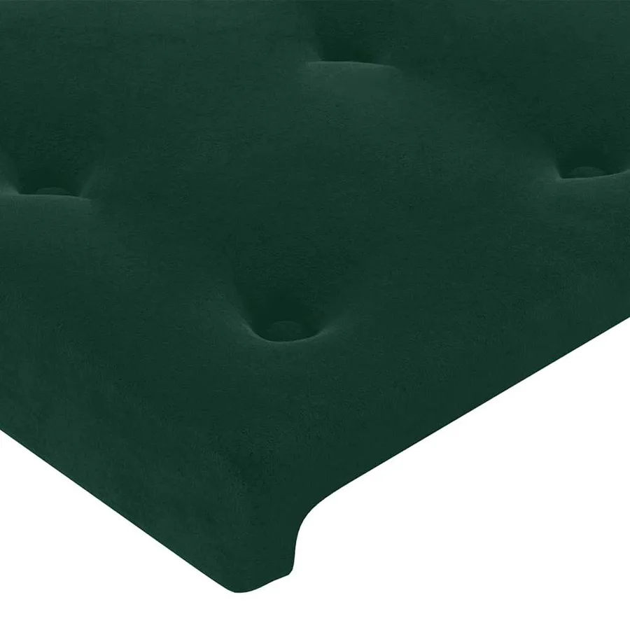 Tête de lit à LED Vert foncé 93x16x78/88 cm Velours - 5