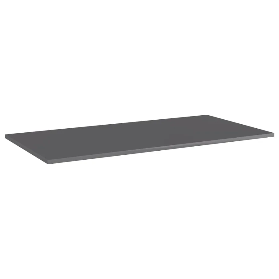 Panneaux bibliothèque 8 pcs Gris brillant 80x30x1,5cm Aggloméré - 2