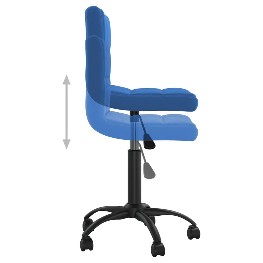 Chaise pivotante de salle à manger Bleu Velours - 6