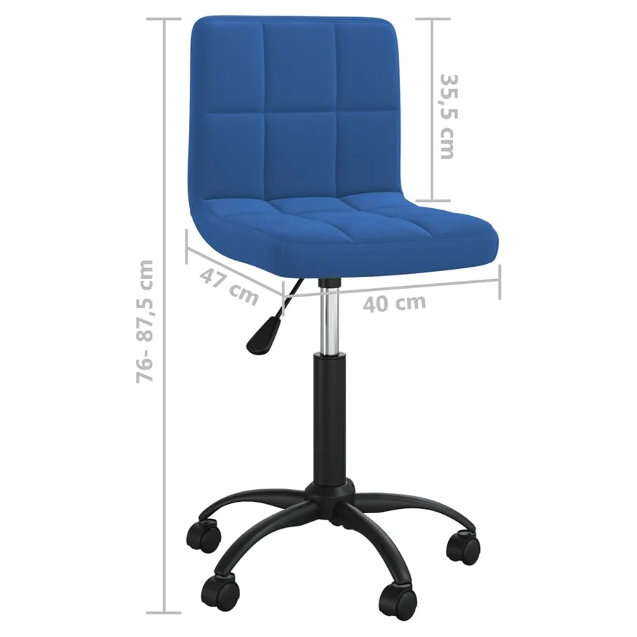 Chaise pivotante de salle à manger Bleu Velours - 7
