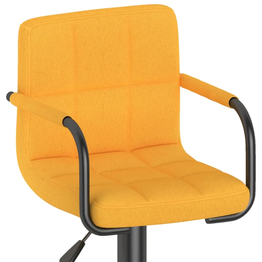 Tabouret de bar Jaune moutarde Tissu - 7