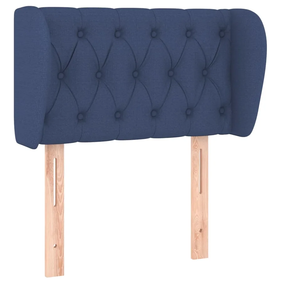 Tête de lit avec oreilles Bleu 83x23x78/88 cm Tissu - 2