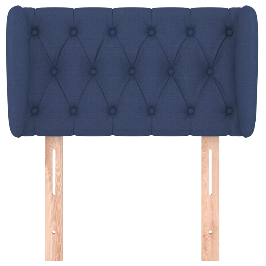 Tête de lit avec oreilles Bleu 83x23x78/88 cm Tissu - 3