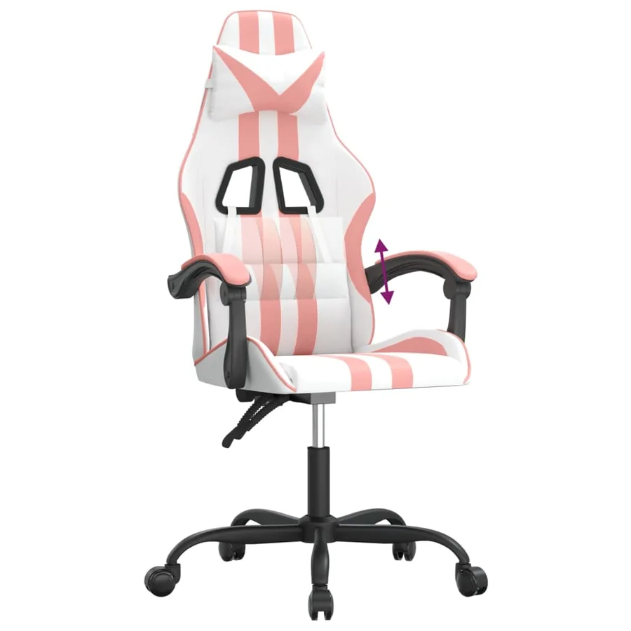 Chaise de jeu Blanc et rose Similicuir - 7