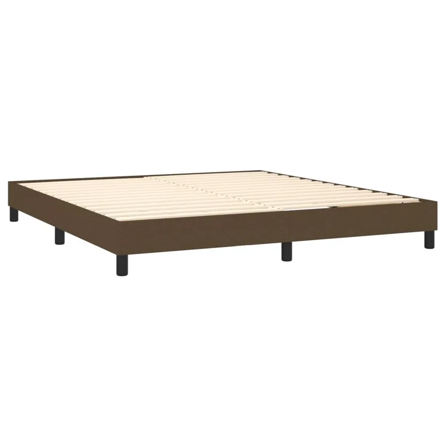 Sommier à lattes de lit avec matelas Marron foncé 160x200 cm - 4