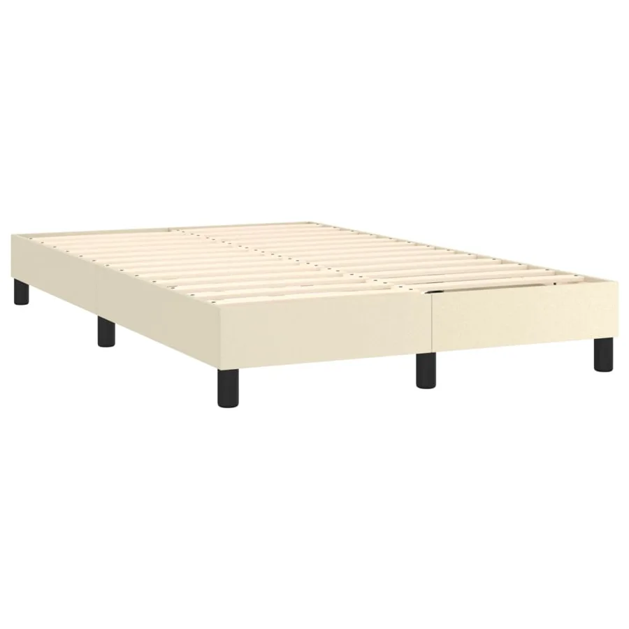 Sommier à lattes de lit avec matelas et LED Crème 120x200 cm - 5