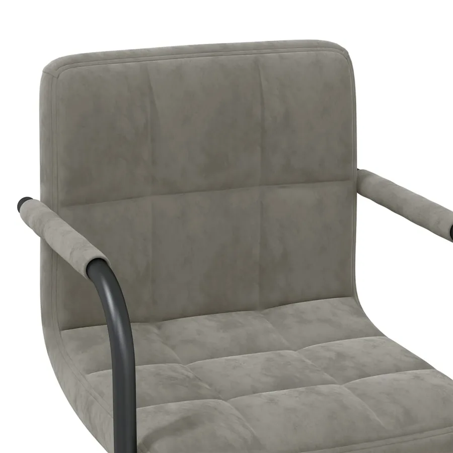 Chaises pivotantes à manger lot de 4 gris clair velours - 8