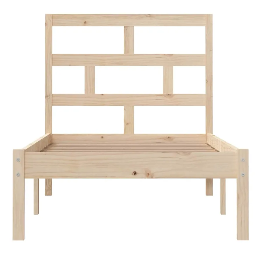 Cadre de lit sans matelas bois massif - 4