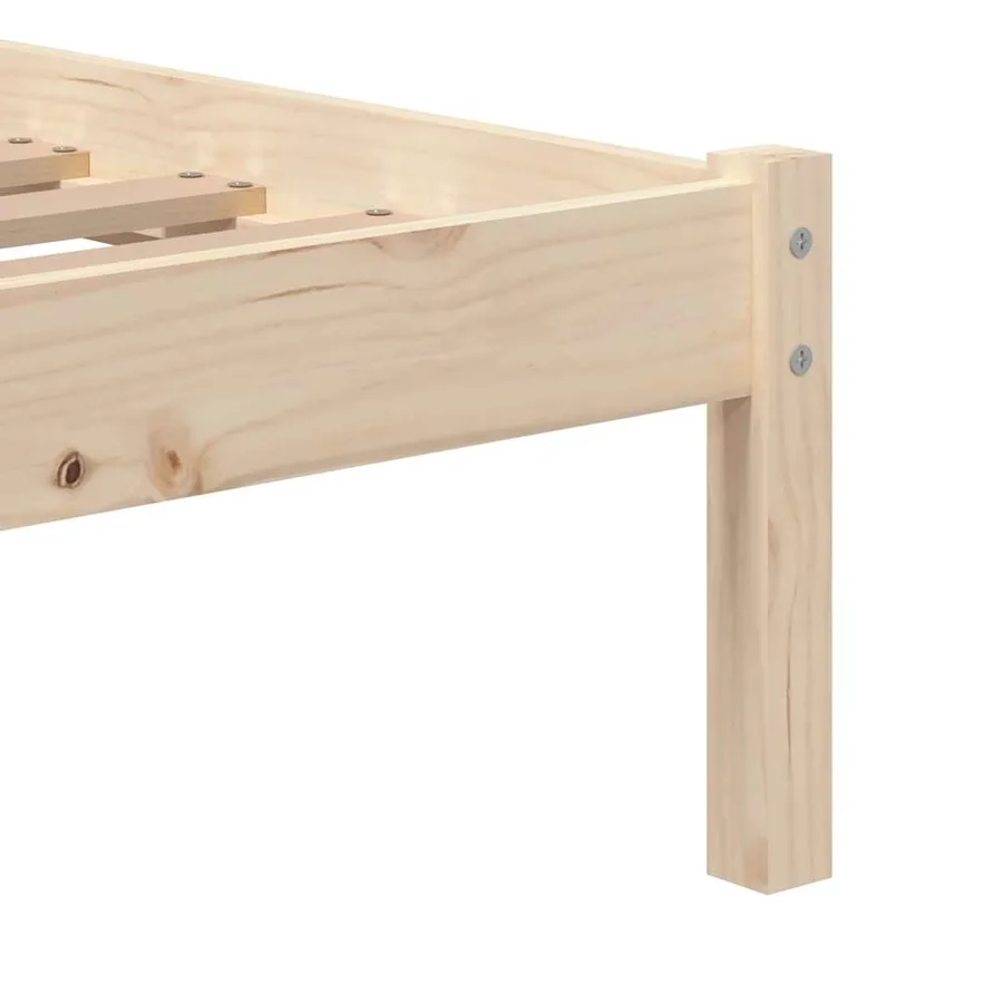 Cadre de lit sans matelas bois massif - 6