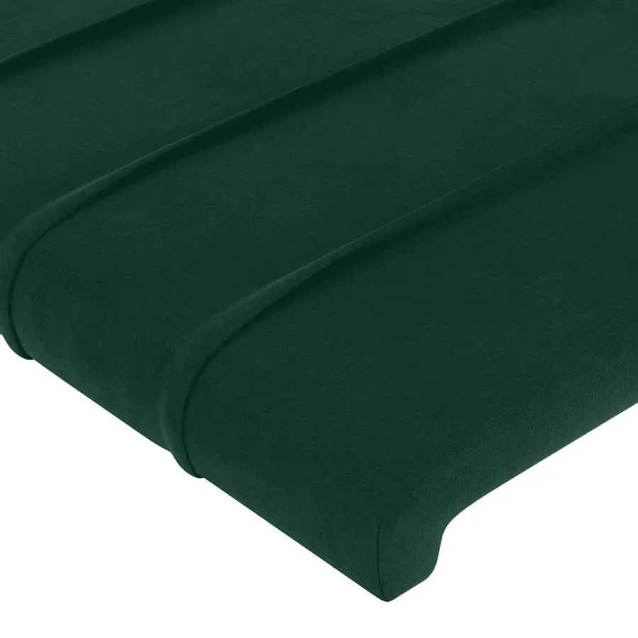 Tête de lit à LED Vert foncé 203x16x118/128 cm Velours - 6
