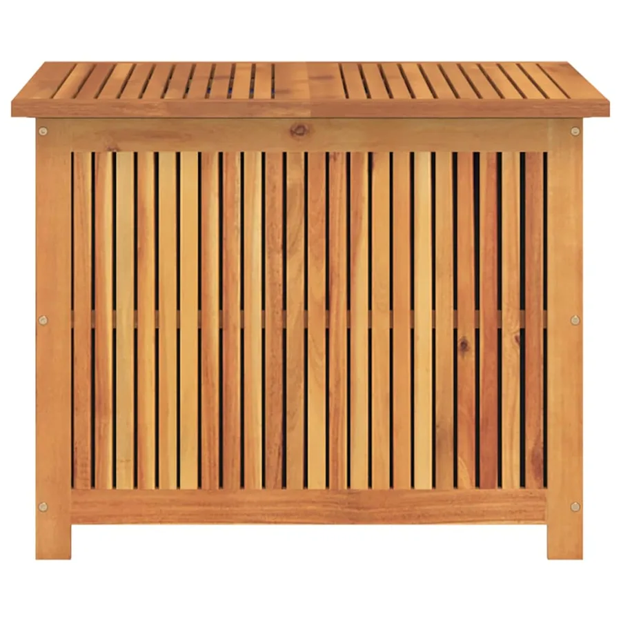 Boîte de rangement de jardin 75x75x58 cm bois massif d'acacia - 7