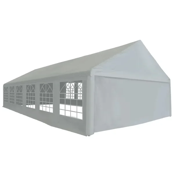Tente de réception PE 6 x 12 m Gris