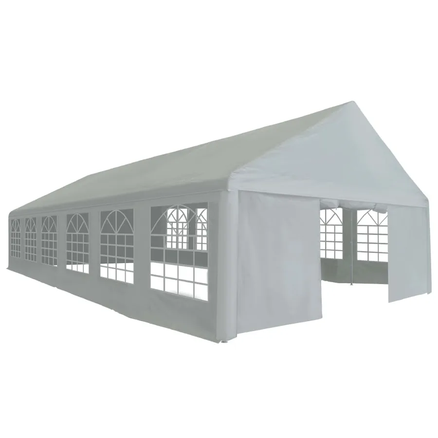 Tente de réception PE 6 x 12 m Gris - 2
