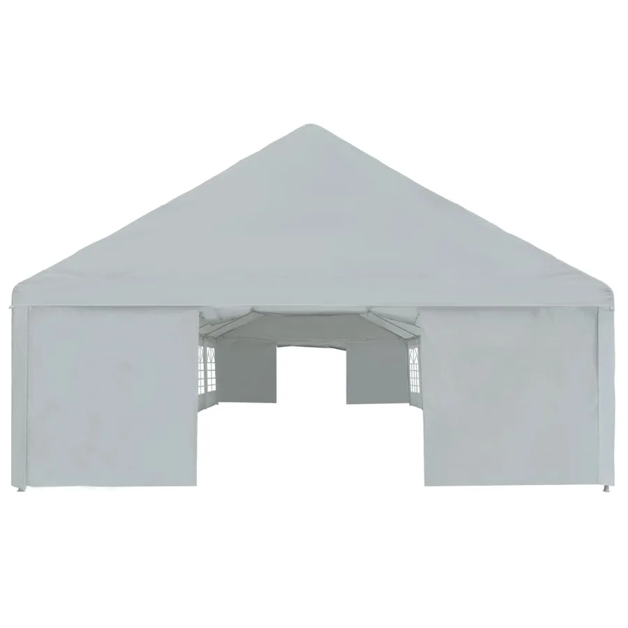 Tente de réception PE 6 x 12 m Gris - 3