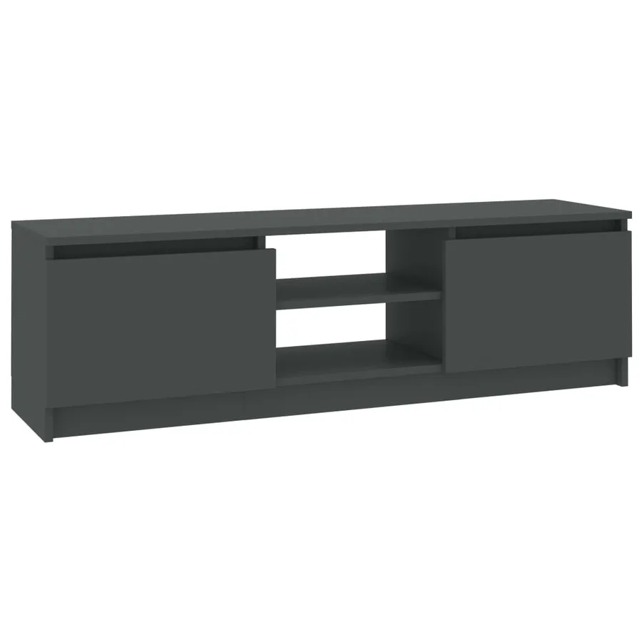 Meuble TV Gris 120x30x35,5 cm Bois d'ingénierie - 2