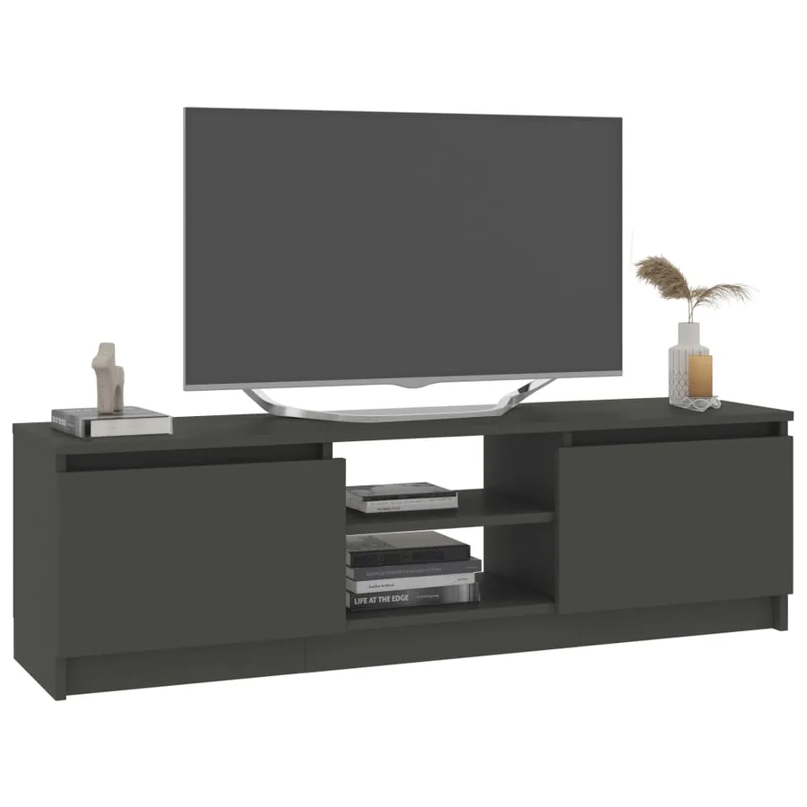 Meuble TV Gris 120x30x35,5 cm Bois d'ingénierie - 3
