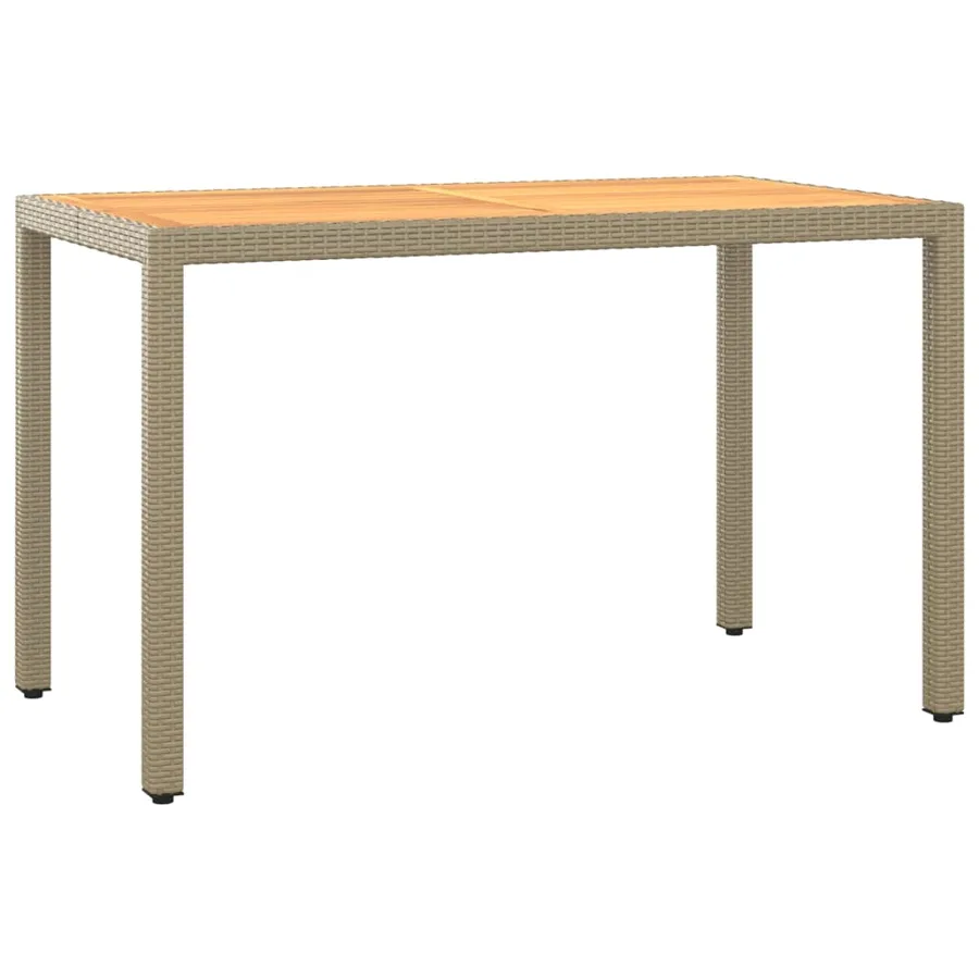 Ensemble à manger de jardin et coussins 5 pcs Poly rotin Beige - 5
