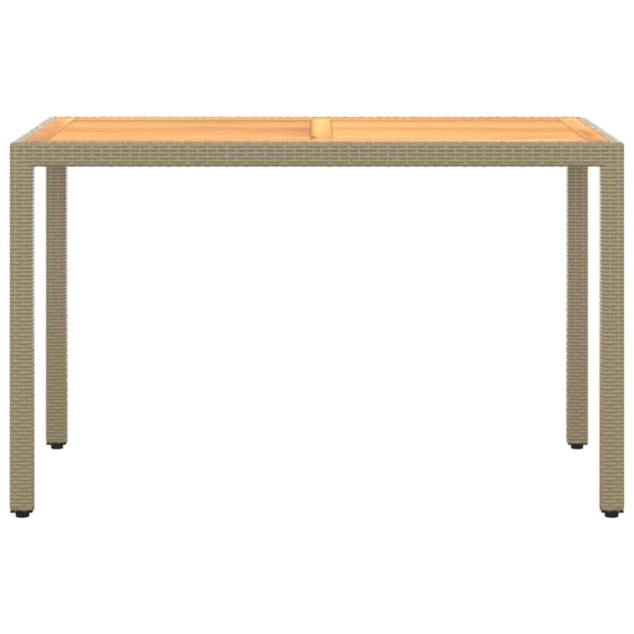 Ensemble à manger de jardin et coussins 5 pcs Poly rotin Beige - 6