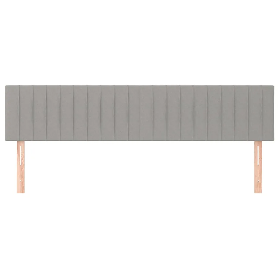 Têtes de lit Gris clair 160x5x78/88 cm Tissu - 3