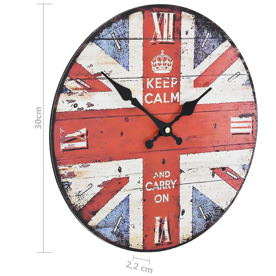 Horloge murale vintage Royaume-Uni 30 cm - 6