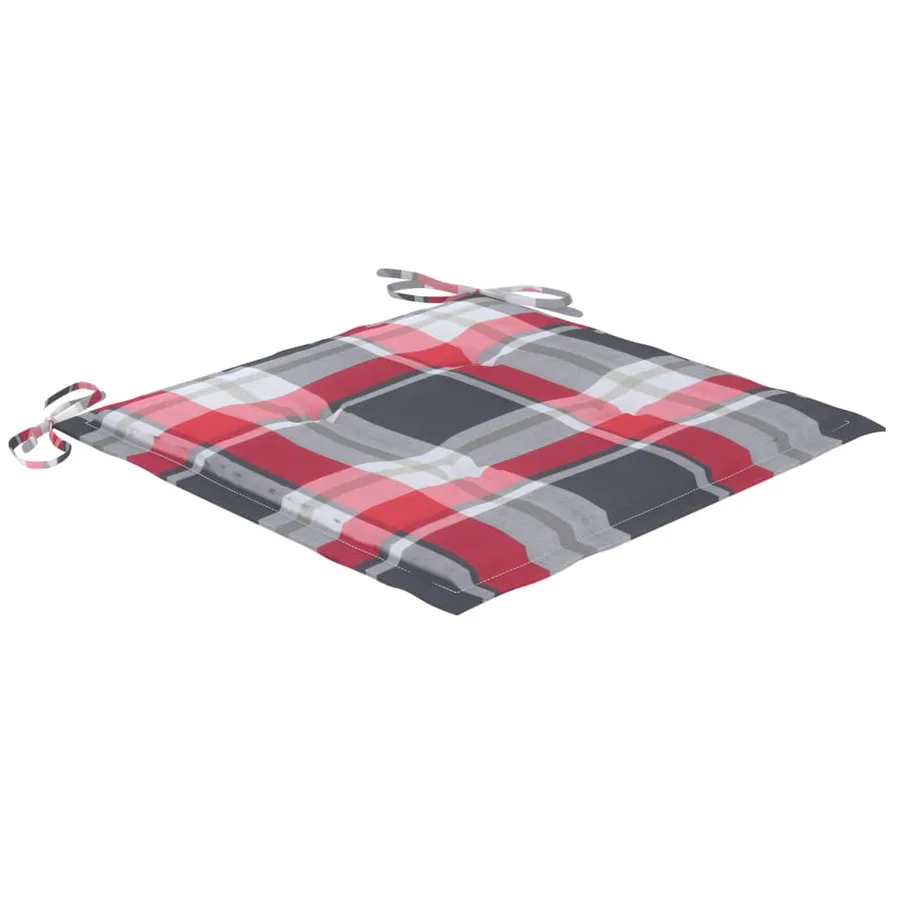 Chaises de jardin avec coussins lot de 2 Teck solide et acier - 8