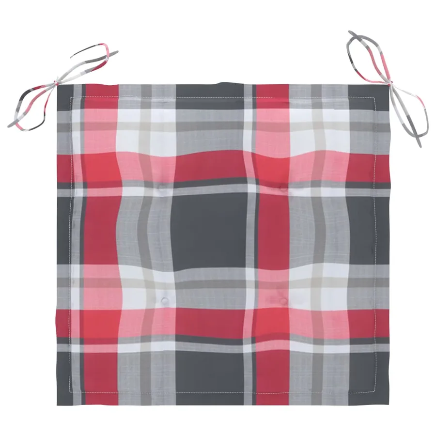 Chaises de jardin avec coussins lot de 2 Teck solide et acier - 9