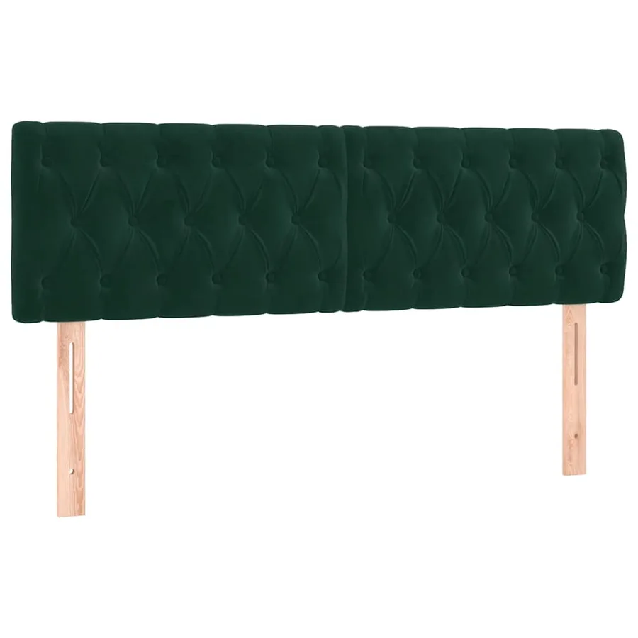 Sommier à lattes de lit et matelas Vert foncé 160x200cm Velours - 6