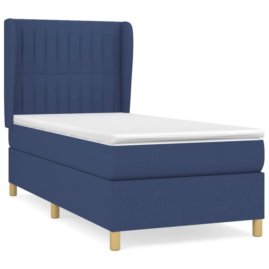 Sommier à lattes de lit avec matelas Bleu 80x200 cm Tissu - 2