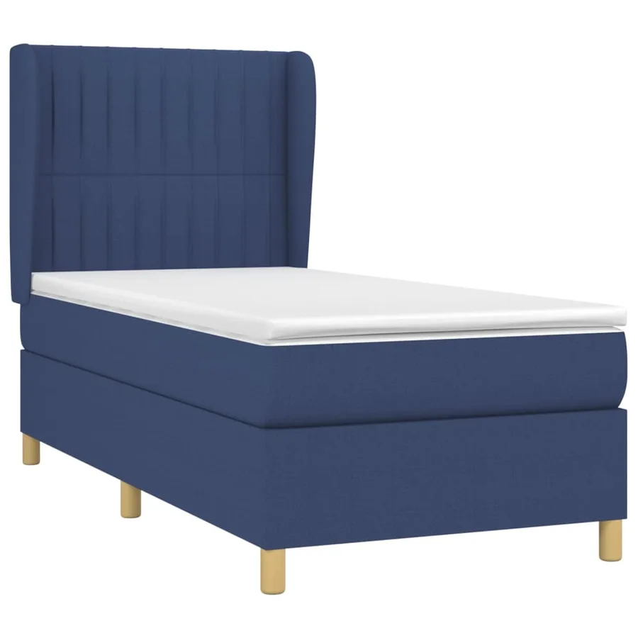 Sommier à lattes de lit avec matelas Bleu 80x200 cm Tissu - 3