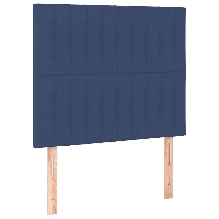 Sommier à lattes de lit avec matelas Bleu 80x200 cm Tissu - 6