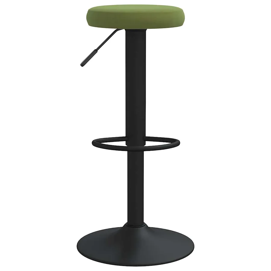 Tabourets de bar lot de 2 vert clair velours - 3