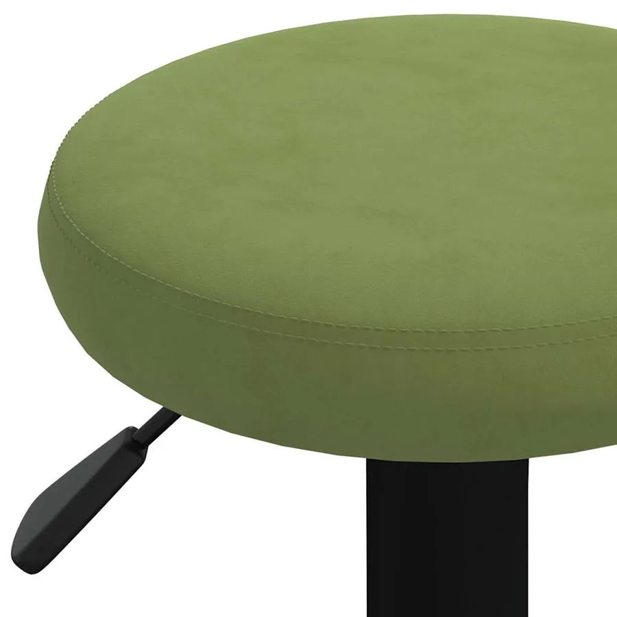 Tabourets de bar lot de 2 vert clair velours - 7