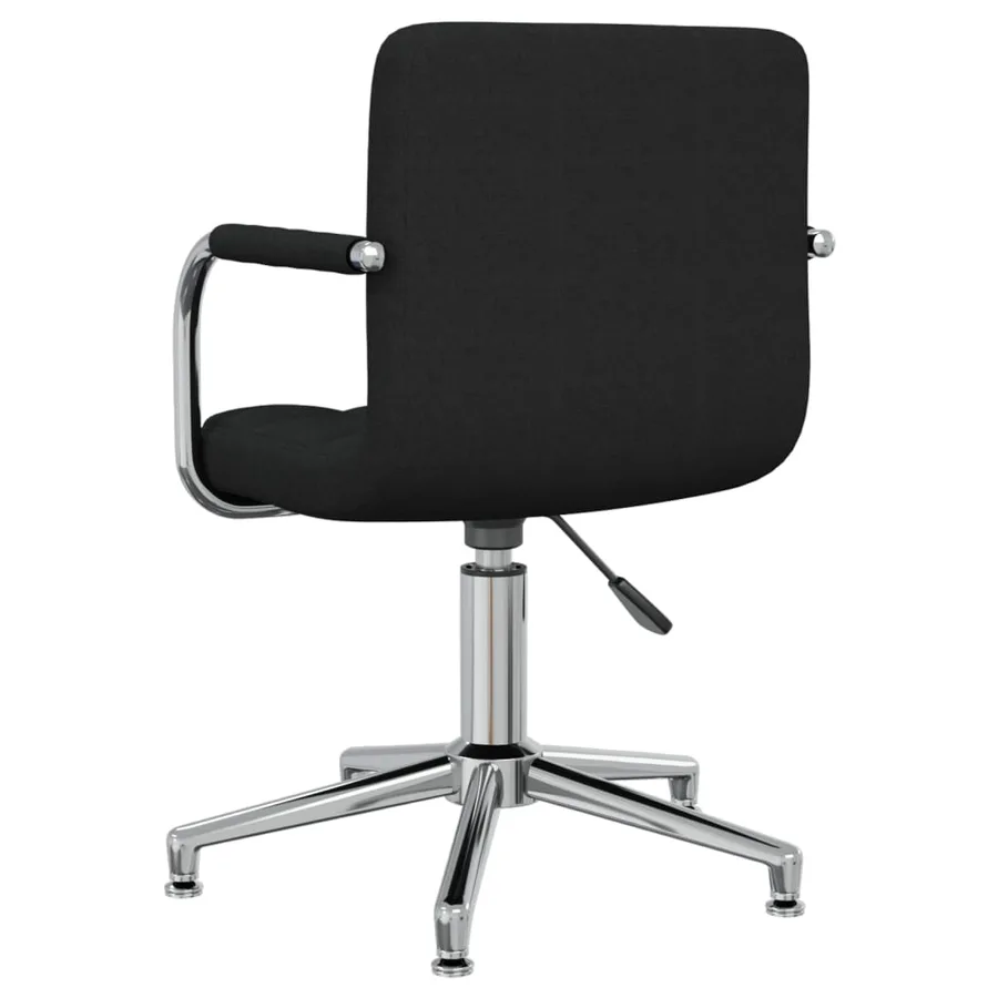 Chaise pivotante de salle à manger Noir Tissu - 4