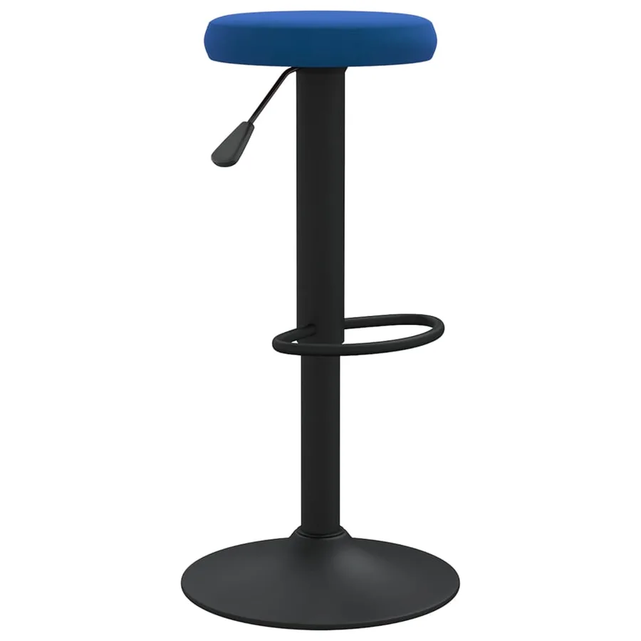 Tabourets de bar lot de 2 bleu velours - 4